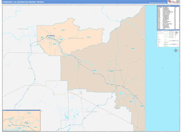 Fairbanks DMR, AK Wall Map