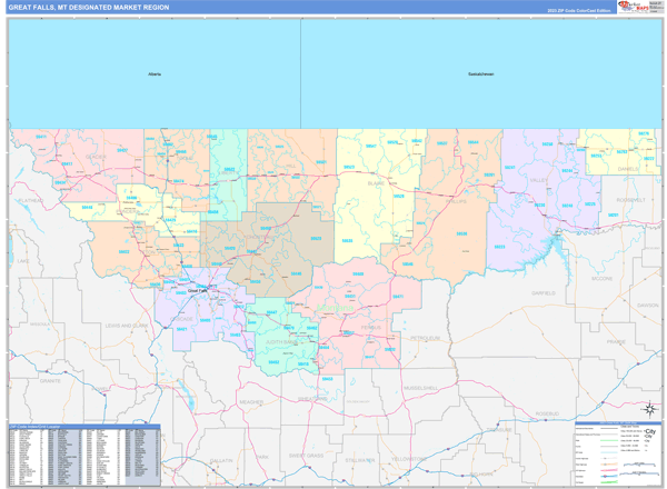 Great Falls DMR, MT Wall Map