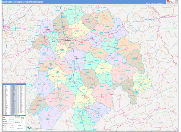Lexington DMR, KY Wall Map
