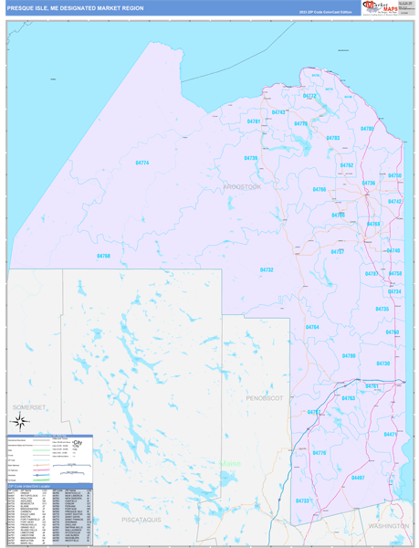 Presque Isle DMR, ME Wall Map