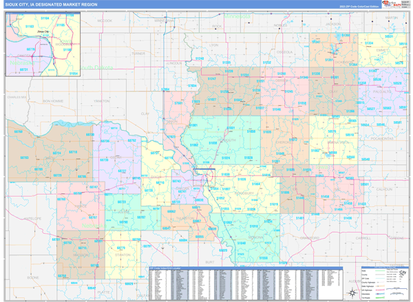 Sioux City DMR, IA Wall Map