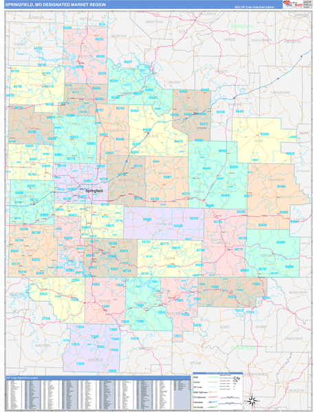 Springfield DMR, MO Wall Map