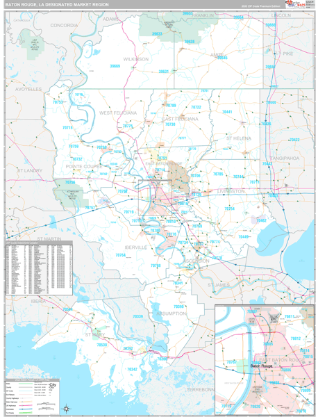Baton Rouge DMR, LA Map