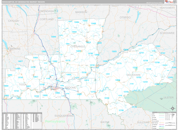 Binghamton DMR, NY Map