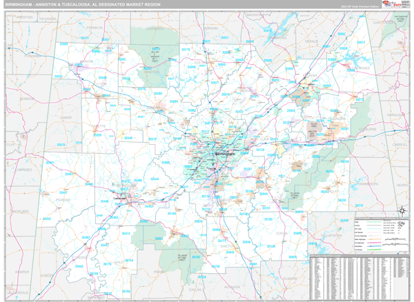 Birmingham (Anniston & Tuscaloosa) DMR, AL Map