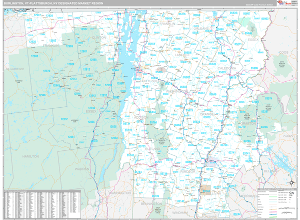 Burlington-Plattsburgh DMR, VT Map