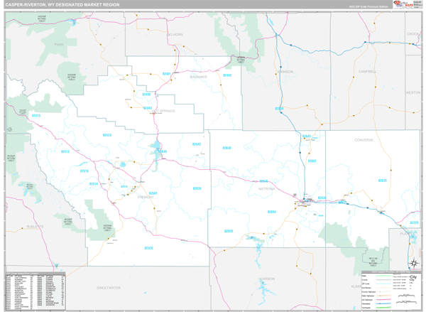 Casper-Riverton DMR, WY Map