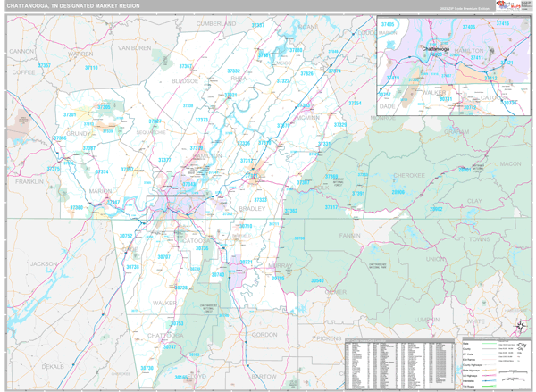 Chattanooga DMR, TN Map