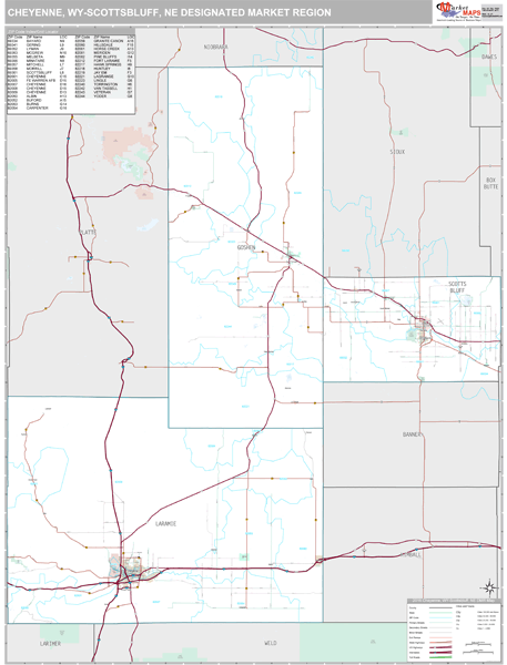 Cheyenne-Scottsbluff DMR, WY Map