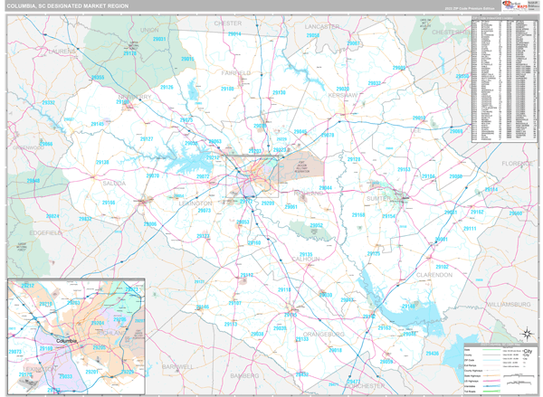 Columbia DMR, SC Map