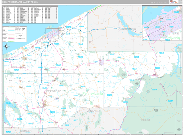 Erie DMR, PA Map
