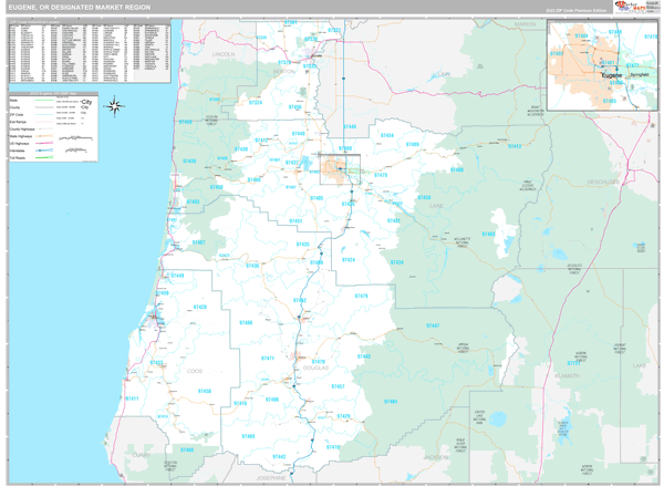 Eugene DMR, OR Map