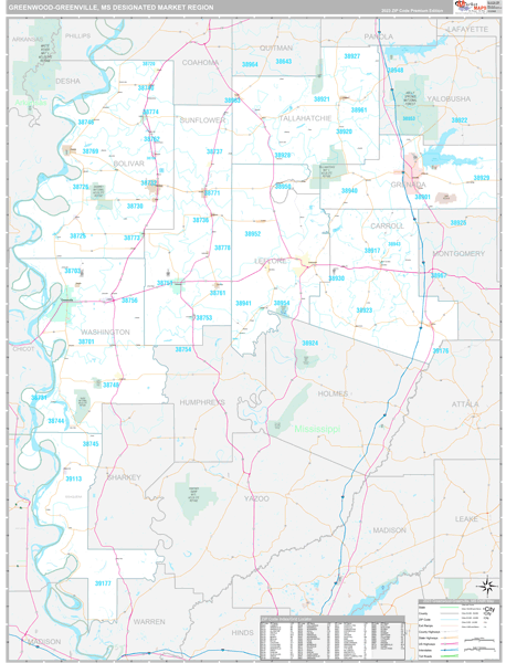 Greenwood-Greenville DMR, MS Map