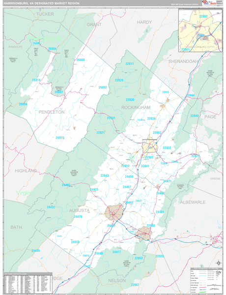 Harrisonburg DMR, VA Map