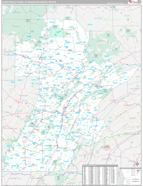 Johnstown-Altoona DMR, PA Map