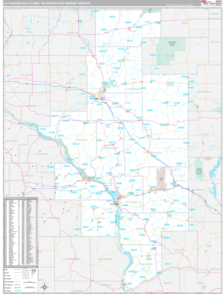 La Crosse-Eau Claire DMR, WI Map