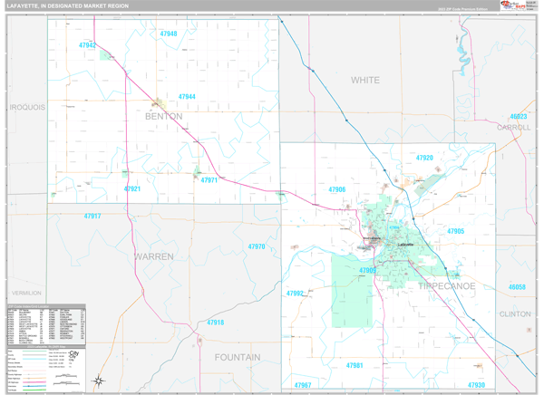Lafayette DMR, IN Map