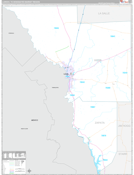 Laredo DMR, TX Wall Map