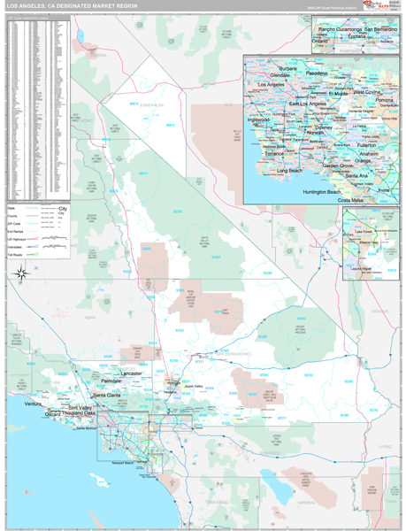 Los Angeles DMR, CA Map