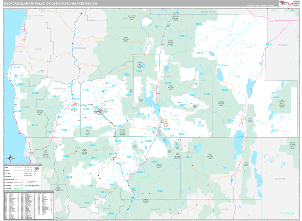 Medford-Klamath Falls DMR, OR Map