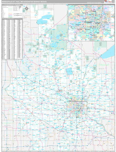Minneapolis-St. Paul DMR, MN Map