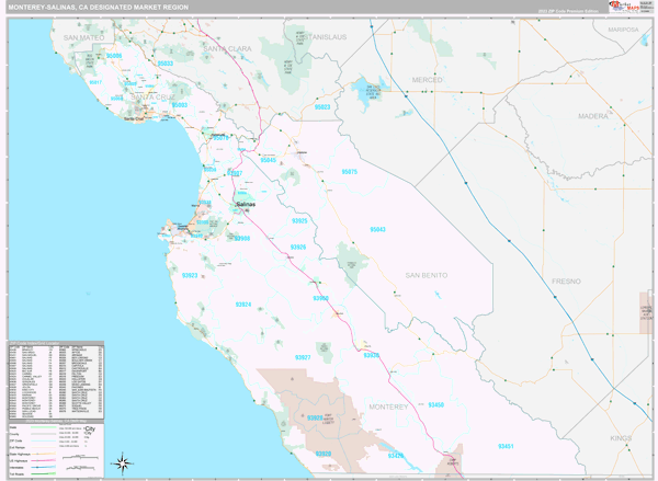 Monterey-Salinas DMR, CA Wall Map