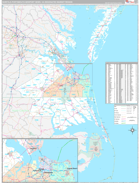 Norfolk-Portsmouth-Newport News DMR, VA Map