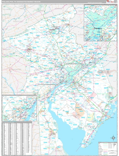 Philadelphia DMR, PA Map