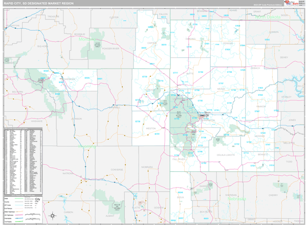 Rapid City DMR, SD Map