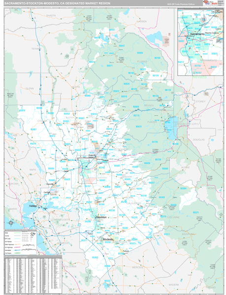 Sacramento-Stockton-Modesto DMR, CA Map