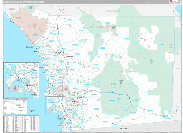 San Diego DMR, CA Map