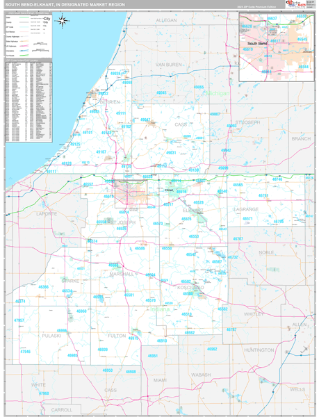 South Bend-Elkhart DMR, IN Map