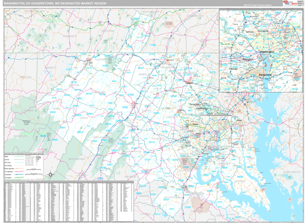 Washington (Hagerstown) DMR, DC Wall Map