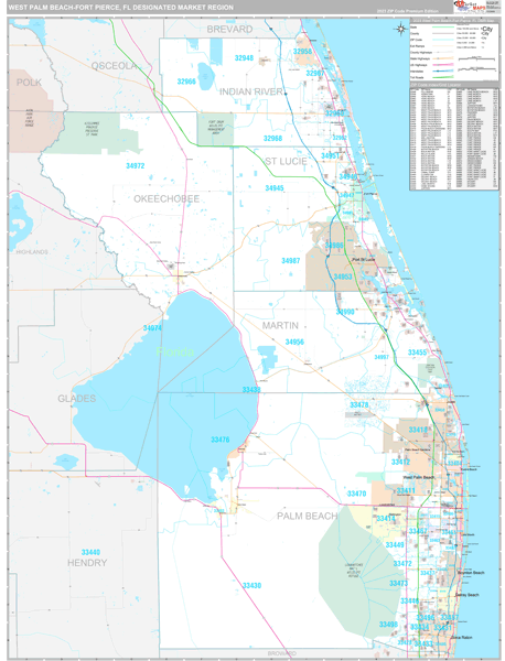 West Palm Beach-Fort Pierce DMR, FL Map