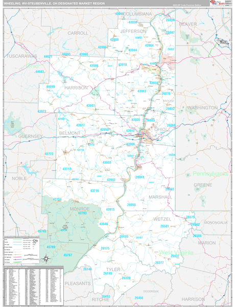 Wheeling-Steubenville DMR, WV Map