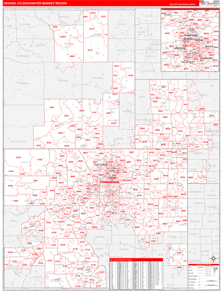 Denver DMR, CO Wall Map