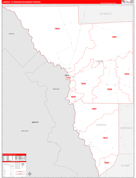 Laredo DMR, TX Wall Map