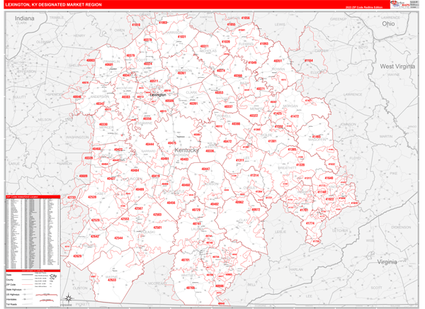 Lexington DMR, KY Wall Map