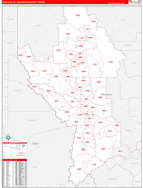 Missoula DMR, MT Wall Map