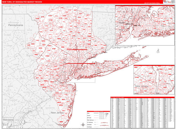 New York DMR, NY Wall Map