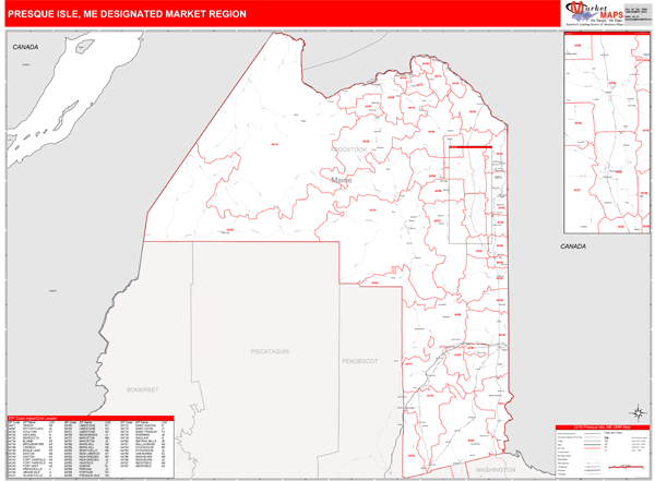 Presque Isle DMR, ME Wall Map