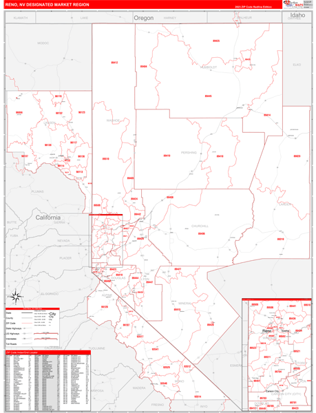 Reno DMR, NV Wall Map