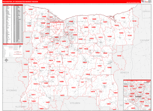 Rochester DMR, NY Wall Map