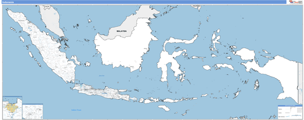 Indonesia Wall Map