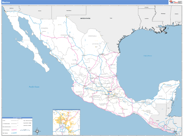 Mexico Wall Map