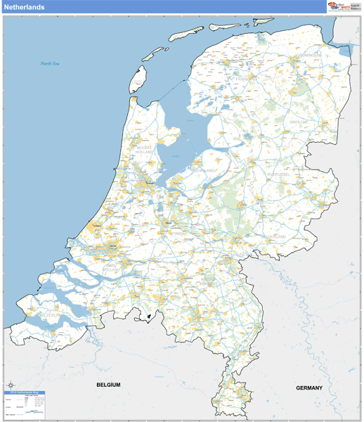 Netherlands Wall Map