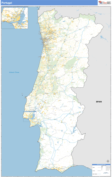 Portugal Wall Map
