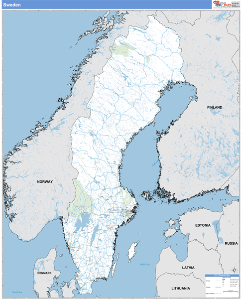 Sweden Wall Map