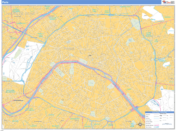 Paris Wall Map