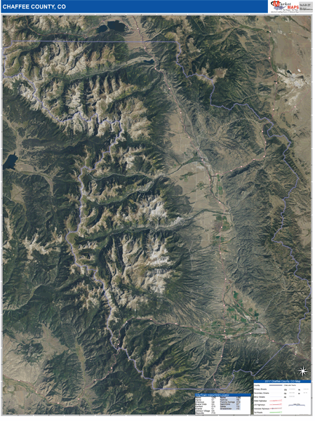 Harney County Wall Map Satellite Style